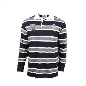 Rugby Nations Men's Gray Blue Edinburgh High Embroidered Rugby Shirt Size 2XL